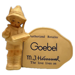 Hummel 460 Goebel Authorized Retailer Plaque, Arbeitsmuster, White, Tmk 6