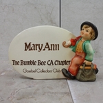 M.I. Hummel 187-A M.I. Hummel Plaque, Tmk 6, Mary Ann Bumble Bee CA Chapter, Type 1