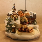 M.I. Hummel 2047 Winter Sleigh Ride, Tmk 8, Home for the Holidays, Type 1