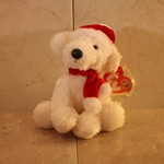 2007, December, Puppy Claus, Beanie Baby Of The Month (BBOM), Type 1, 2007©