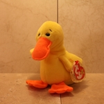 Quackers (with wings) 4th Gen Swing Tag, 4th Gen Tush Tag, 1993©, PVC, with Sticker