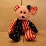 Spangle, (Pink Face), Bear, 5th Generation, Swing Tag, 7th Generation, Tush Tag, Type 1, 1999