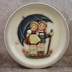 M.I. Hummel 280 Stormy Weather 1975 Anniversary Plate, Arbeitsmuster, Color, Red X, Tmk 5