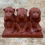 Goebel Figurine, CW 45, 3 Monkeys See, Hear, Speak No Evil, Tmk 3, Type 1