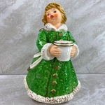 Goebel Figurines, Angel Christmas Candle Holders, 42 829 22, Green