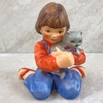 Goebel Figurines, Marian Flahavin, 11 501 12, Kitty Cuddle Tmk 6