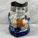 Old Staffordshire Ware England Blue Willow Colonial Englishman Toby Jug