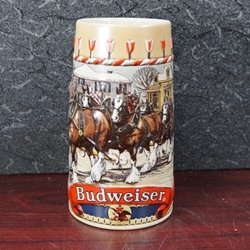 Beer Stein, Anheuser-Busch, CS66 Budweiser Holiday 1986, Type 1