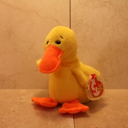Quackers (with wings) 4th Gen Swing Tag, 4th Gen Tush Tag, 1993©, PVC, with Sticker