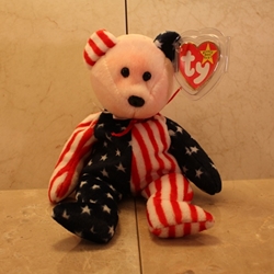 Spangle, (Pink Face), Bear, 5th Generation, Swing Tag, 7th Generation, Tush Tag, Type 1, 1999