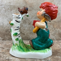 Goebel Figurine, Charlot Byj Red Head Series, BYJ 10 Springtime, Tmk 4, Type 1