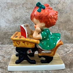 Goebel Figurine, Charlot Byj Red Head Series, BYJ 19 Spellbound, Tmk 4, Type 1