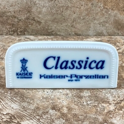 Kaiser Porcelain Plaque, Type 1