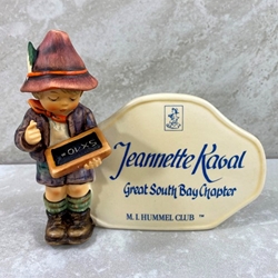 M.I. Hummel 460 Type 10, Personalized Plaques Tmk 7, Jeannette Kaval, Great South Bay Chapter, Type 1