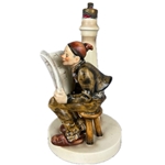 Hummel 202 Old Man Reading Newspaper, Table Lamp