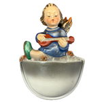 Hummel 241 Holy Water Font, Angel Joyous News with Lute