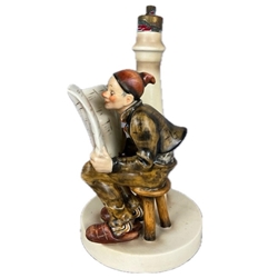 Hummel 202 Old Man Reading Newspaper, Table Lamp