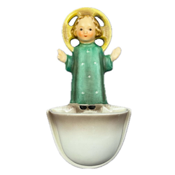 Hummel 26/0 Holy Water Font, Child Jesus, Green, Tmk 3, Wanted