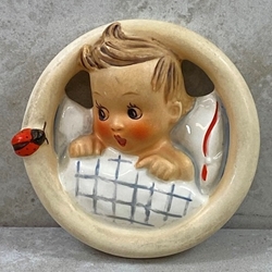 Hummel 137 Child in Bed, Wall Plaque