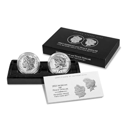 Morgan and Peace Dollar Two-Coin Reverse Proof Set