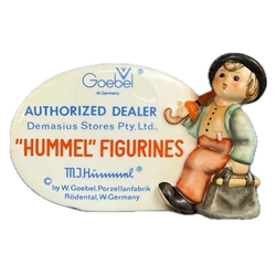 Hummel 187 M.I. Hummel Plaque, In English,  Authorized Dealer, Named