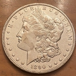 1890-O Morgan Silver Dollar