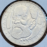 1968-D Germany, 5 Deutsche Mark Max Pettenkofer, KM123