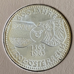 1963 Austria, 50 Schilling Tirol, KM# 2894, ASW: 0.5787oz