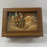 M.I. Hummel Four Seasons Music Box Series, First Edition, Ride Into Christmas 4,553 of 10,000, Tmk 6