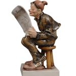 M.I. Hummel 181 Old Man Reading Newspaper,  Tmk 1