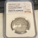 1986 France 100 Francs Statue Of Liberty Centennial-018