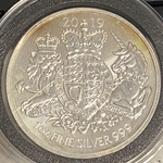 2019 Great Britain 2 Pounds, Royal Arms; 1 oz Silver