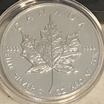 1990 Canada 5 Dollars, 1 Oz Fine Silver