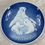 Bing & Grondahl Mother's Day Plate, 1974 Polar Bear & Cubs