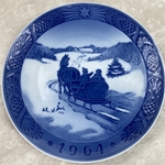 Royal Copenhagen Christmas Plate, 1964 Fetching the Christmas Tree