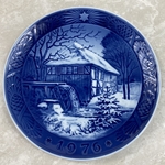 Royal Copenhagen Christmas Plate, 1976 Danish Watermill