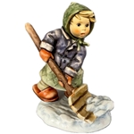 M.I. Hummel 2186 Girl Shoveling Snow, PFE Possible Future Edition, Tmk 8, Wanted