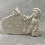 M.I. Hummel 208 Dealer's Plaque In French, white overglaze, Tmk 2