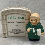 Goebel Figurine, 59 002 10 Friar Tuck Archive Collection Plaque, Green, Tmk 6