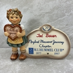 M.I. Hummel 717 Valentine Gift Plaque, Ted Bauer Maryland Pleasant Journey Club Chapter, Tmk 7