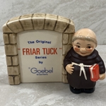 Goebel Figurine, 59 002 10 The Original Friar Tuck Series Plaque, Black, Tmk 6