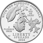 2024 First Amendment to the United States Constitution Platinum Proof Coin - Right to Assemble