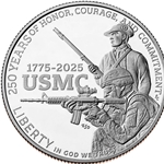 2025 U.S. Marine Corps 250th Anniversary, Proof Half Dollar