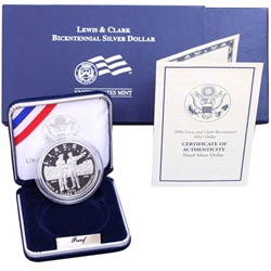 2004 Lewis & Clark Bicentennial Proof Silver Dollar