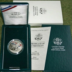 1991-P Korean War Memorial Proof Dollar