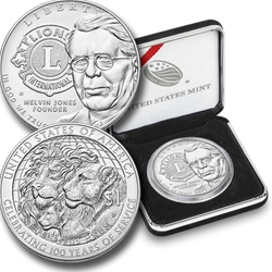 2017 Lions Clubs International Centennial Uncirculated Silver Dollar