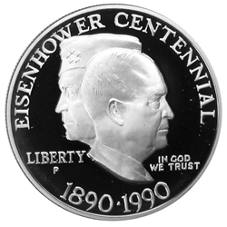 1990-P Eisenhower Centennial Proof Silver Dollar