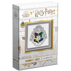 2021 Niue Harry Potter Hogwarts School Crest Shaped 1 oz .999 Silver Proof Coin Wanted Sold $94.99