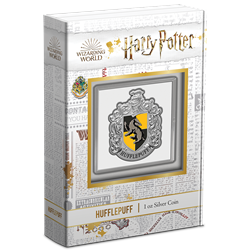 2021 Niue Harry Potter Hufflepuff House Crest Shaped 1 oz .999 Silver Coin Wanted Sold $95.00