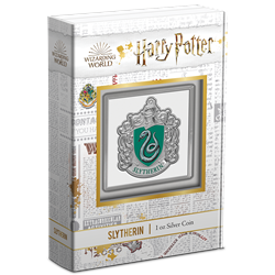 2021 Niue Harry Potter Slytherin House Crest Shaped 1 oz .999 Silver Coin Wanted Sold $95.00